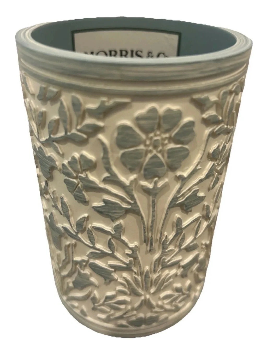 William Morris & Co Bathroom 5 Pc Textured Resin Vanity Set Seafoam Floral